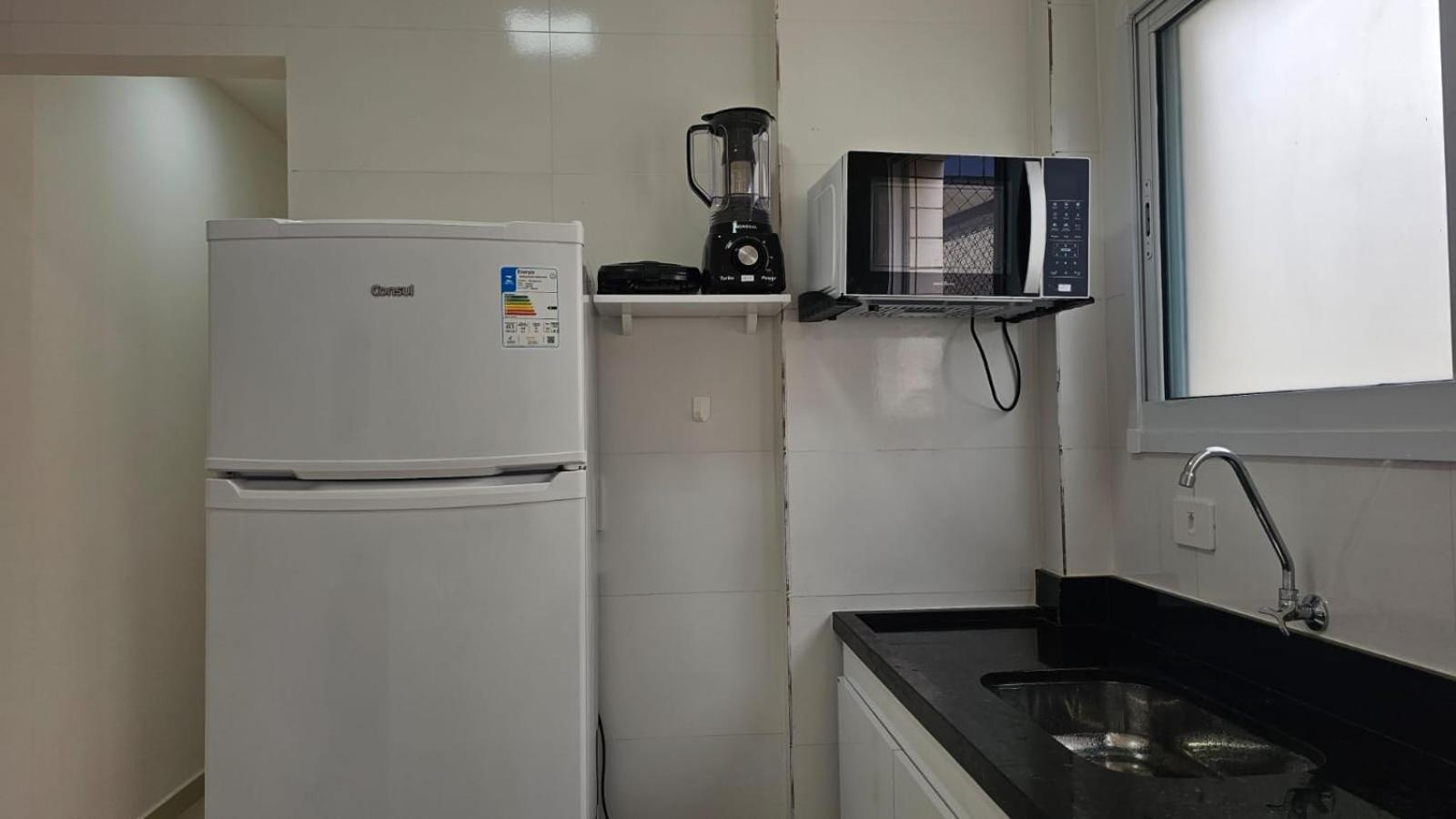 044 Aviacao Beira Mar - 1 Quarto - 10 Metros Da Praia - Wi Fi 300Mbps - Estacionamento Gratuito Praia Grande  Luaran gambar